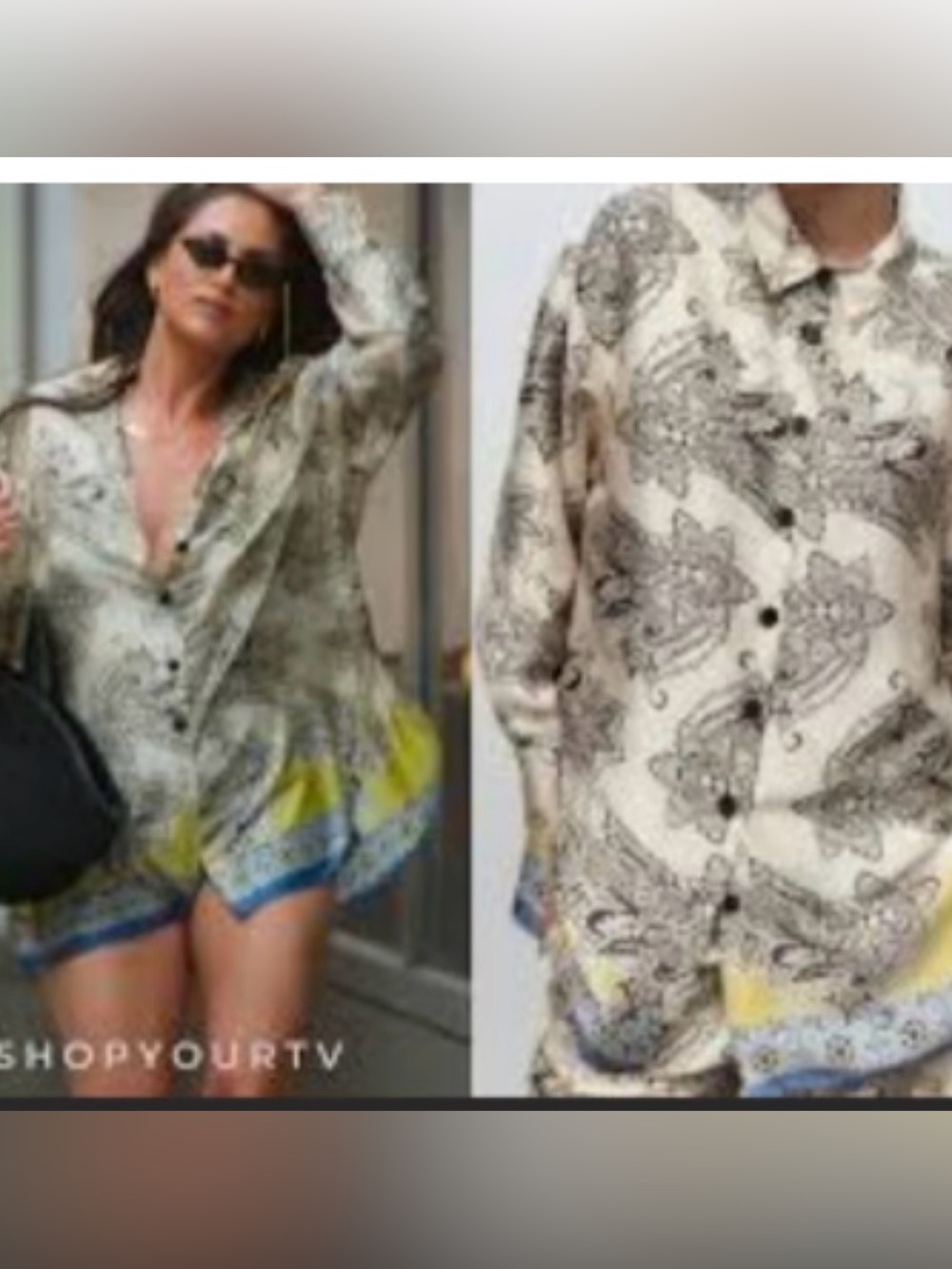 Zara Cream Tunic with Black Paisley Print - Picture 13 of 13